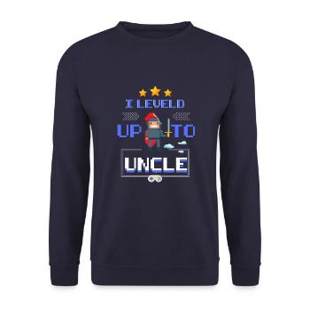J'ai nivelé à oncle - je vais cadeau oncle - Sweat-shirt Unisexe - marine - Devant - Alina (178cm) & Michal (187cm)