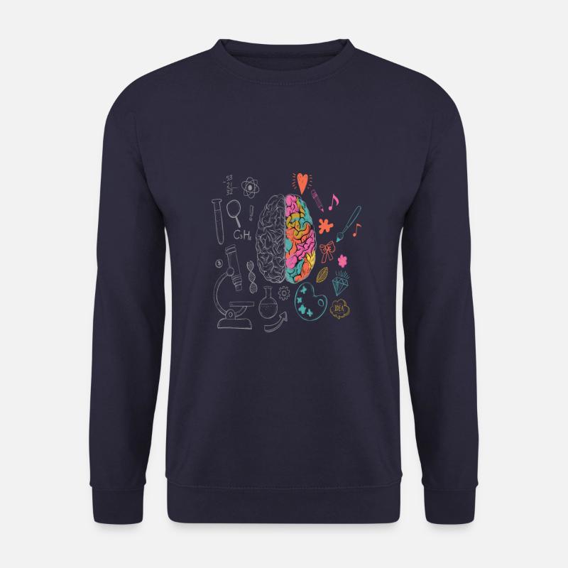 Physiklehrer Chemie Buntes Gehirn Geschenk - Unisex Pullover - Navy