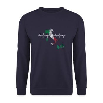 Itlay - Unisex Pullover - Navy - Vorne - Alina (178cm) & Michal (187cm)