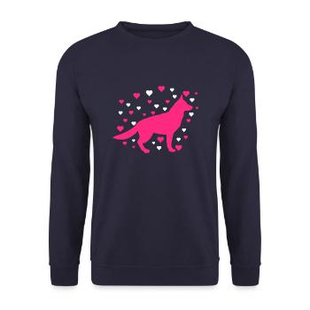 German shepherd - Unisex Sweatshirt - navy - Front - Alina (178cm) & Michal (187cm)