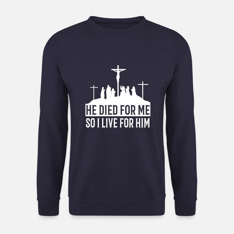 Christus He died for meT-Shirt - Unisex Pullover - Navy
