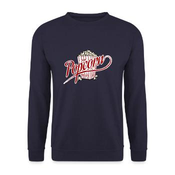 pop-corn - Sweat-shirt Unisexe - marine - Devant - Alina (178cm) & Michal (187cm)
