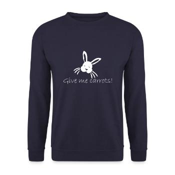 Lièvre - Sweat-shirt Unisexe - marine - Devant - Alina (178cm) & Michal (187cm)