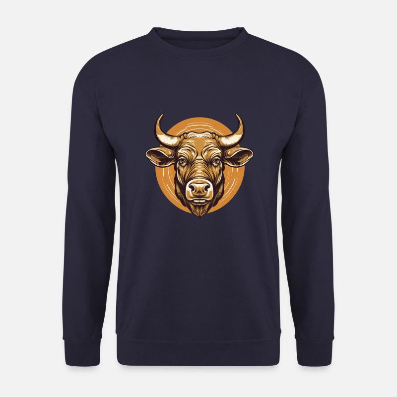Portrait eines Ochsen - Unisex Pullover - Navy