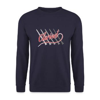 Klarinette - Unisex Pullover - Navy - Vorne - Alina (178cm) & Michal (187cm)
