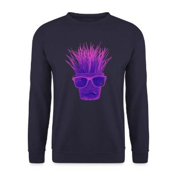 "Herb Hipster!!!! - Unisex Sweatshirt - navy - Front - Alina (178cm) & Michal (187cm)
