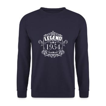 Millésime 1954 Anniversaire Vintage - Sweat-shirt Unisexe - marine - Devant - Alina (178cm) & Michal (187cm)
