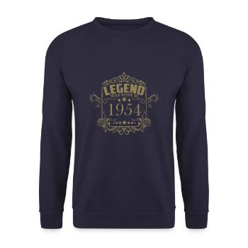 Millésime 1954 Anniversaire Vintage - Sweat-shirt Unisexe - marine - Devant - Alina (178cm) & Michal (187cm)