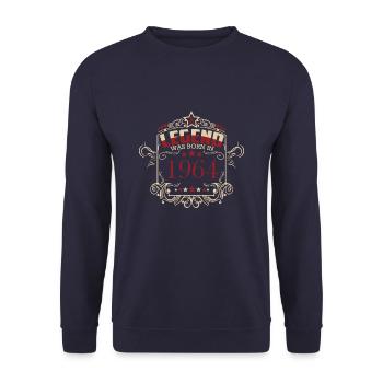 Eine Legende wurde 1964 geboren - Vintage Stil zum - Unisex Pullover - Navy - Vorne - Alina (178cm) & Michal (187cm)