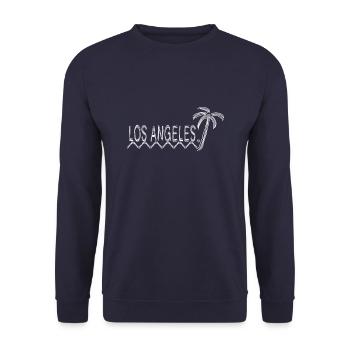 los Angeles - Unisex Sweatshirt - navy - Front - Alina (178cm) & Michal (187cm)
