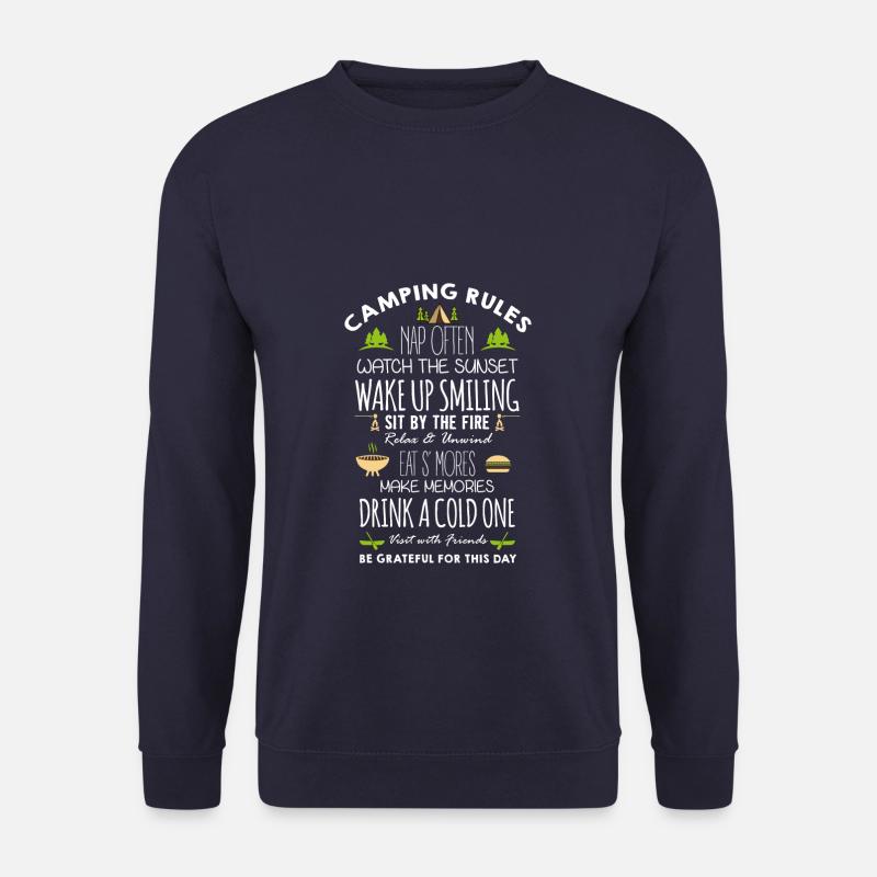 CAMPING RULES T-SHIRT - Unisex Sweatshirt - navy