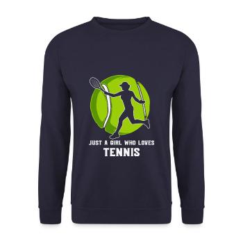 Juste une fille qui aime le tennis - Sweat-shirt Unisexe - marine - Devant - Alina (178cm) & Michal (187cm)