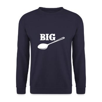 Large spoon partner shirt - Unisex Sweatshirt - navy - Front - Alina (178cm) & Michal (187cm)
