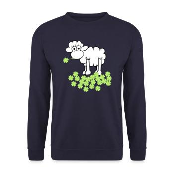 st. Patrick's sheep - Sweat-shirt Unisexe - marine - Devant - Alina (178cm) & Michal (187cm)