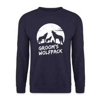 Groom Squad - Unisex Sweatshirt - navy - Front - Alina (178cm) & Michal (187cm)