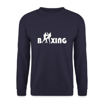 boxing - Unisex Sweatshirt - navy - Front - Alina (178cm) & Michal (187cm)