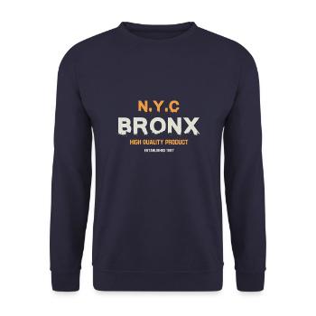 N.Y.C Bronx - MOMO - Unisex Pullover - Navy - Vorne - Alina (178cm) & Michal (187cm)