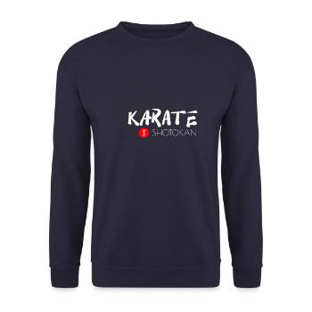 karate shotokan tiger kanji - Unisex Sweatshirt - navy - Front - Alina (178cm) & Michal (187cm)