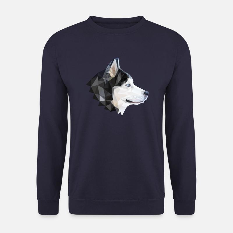 Hund Husky Polygon - Unisex Pullover - Navy