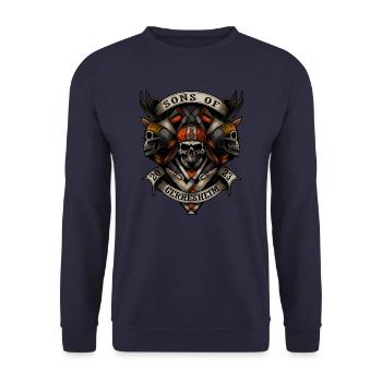 Sons of Gerresheim Düsseldorf - Unisex Sweatshirt - navy - Front - Alina (178cm) & Michal (187cm)