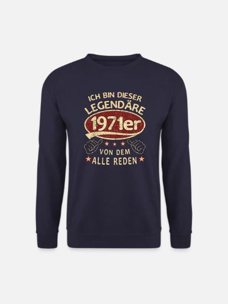 52. Geburtstag 1971 52 er Geburtstag - Unisex Pullover - Navy