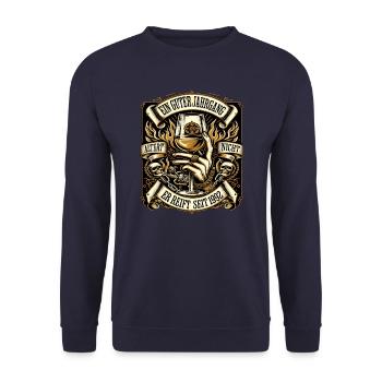 1992 Geburtstag Biker Ein Guter Jahrgang Altert - Unisex Pullover - Navy - Vorne - Alina (178cm) & Michal (187cm)