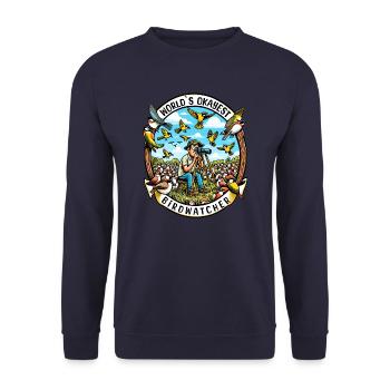 Le meilleur ornithologue du monde Okay Birdwatcher - Sweat-shirt Unisexe - marine - Devant - Alina (178cm) & Michal (187cm)