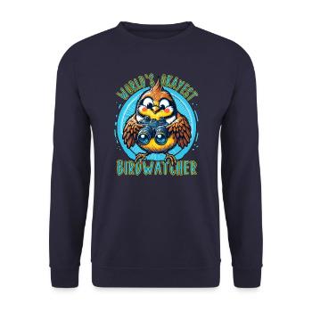 Le meilleur ornithologue du monde Okay Birdwatcher - Sweat-shirt Unisexe - marine - Devant - Alina (178cm) & Michal (187cm)