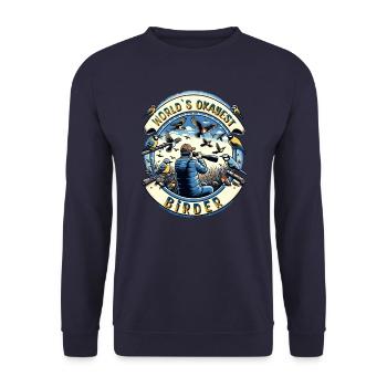 Le meilleur ornithologue amateur au monde - Sweat-shirt Unisexe - marine - Devant - Alina (178cm) & Michal (187cm)