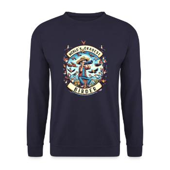 Le meilleur ornithologue amateur au monde - Sweat-shirt Unisexe - marine - Devant - Alina (178cm) & Michal (187cm)