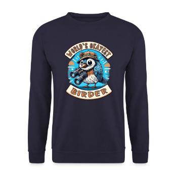 Le meilleur ornithologue amateur au monde - Sweat-shirt Unisexe - marine - Devant - Alina (178cm) & Michal (187cm)