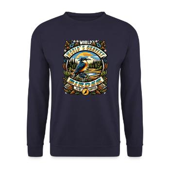 Le meilleur ornithologue amateur au monde - Sweat-shirt Unisexe - marine - Devant - Alina (178cm) & Michal (187cm)