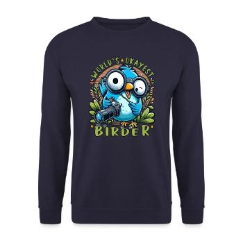 Le meilleur ornithologue amateur au monde - Sweat-shirt Unisexe - marine - Devant - Alina (178cm) & Michal (187cm)