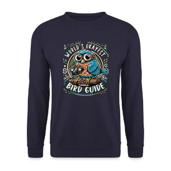 World's Best Okay Bird Guide Bird Watching - Unisex Sweatshirt - navy - Front - Alina (178cm) & Michal (187cm)