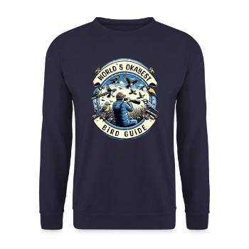 World's Best Okay Bird Guide Bird Watching - Unisex Sweatshirt - navy - Front - Alina (178cm) & Michal (187cm)