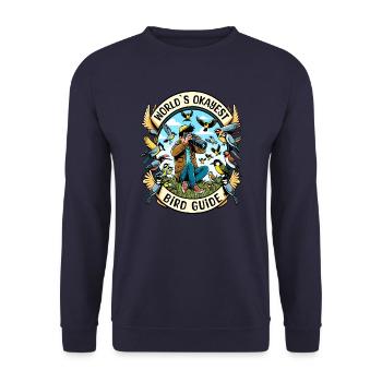 World's Best Okay Bird Guide Bird Watching - Unisex Sweatshirt - navy - Front - Alina (178cm) & Michal (187cm)