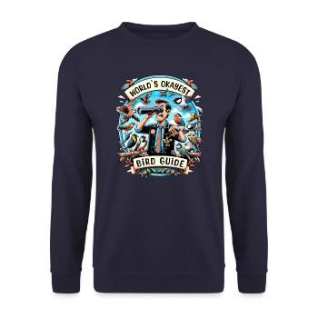 World's Best Okay Bird Guide Bird Watching - Unisex Sweatshirt - navy - Front - Alina (178cm) & Michal (187cm)