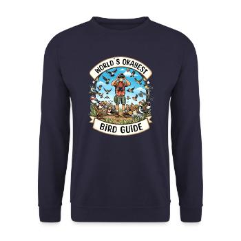 World's Best Okay Bird Guide Bird Watching - Unisex Sweatshirt - navy - Front - Alina (178cm) & Michal (187cm)