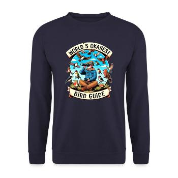 World's Best Okay Bird Guide Bird Watching - Unisex Sweatshirt - navy - Front - Alina (178cm) & Michal (187cm)