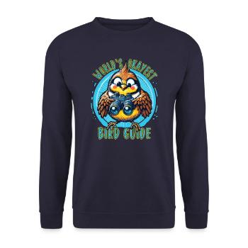 World's Best Okay Bird Guide Bird Watching - Unisex Sweatshirt - navy - Front - Alina (178cm) & Michal (187cm)