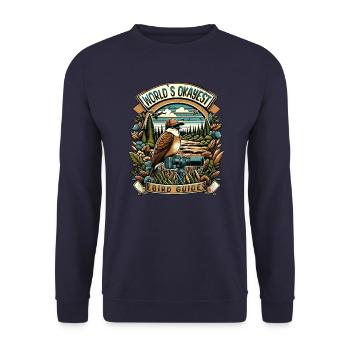 World's Best Okay Bird Guide Bird Watching - Unisex Sweatshirt - navy - Front - Alina (178cm) & Michal (187cm)