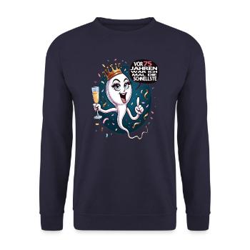 Il y a 75 ans, j’étais la femme la plus rapide - Sweat-shirt Unisexe - marine - Devant - Alina (178cm) & Michal (187cm)
