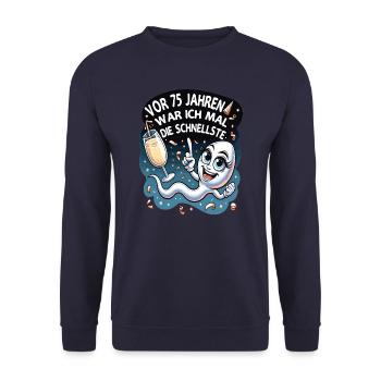 Il y a 75 ans, j’étais la femme la plus rapide - Sweat-shirt Unisexe - marine - Devant - Alina (178cm) & Michal (187cm)