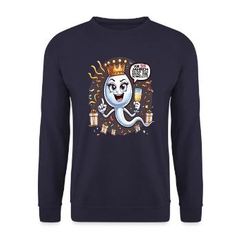 35 Years Ago I Was The Fastest Woman - Unisex Sweatshirt - navy - Front - Alina (178cm) & Michal (187cm)