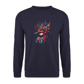 Tropical Bird Nerd - Unisex Sweatshirt - navy - Front - Alina (178cm) & Michal (187cm)