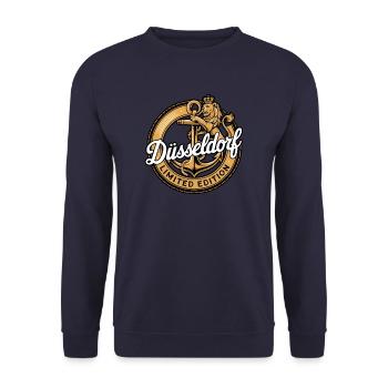 Düsseldorf Limited Edition Lion's Dream Anchor - Unisex Sweatshirt - navy - Front - Alina (178cm) & Michal (187cm)