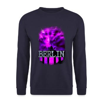 Berlin - Unisex Pullover - Navy - Vorne - Alina (178cm) & Michal (187cm)
