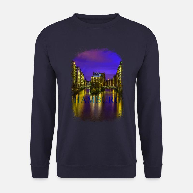 Hamburger Hafen - Unisex Pullover - Navy
