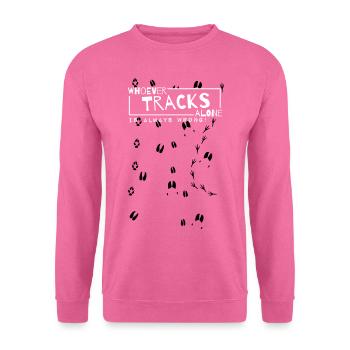 Besser alleine Spurenlesen Tierspuren Fährtenleser - Unisex Pullover - Pink - Vorne