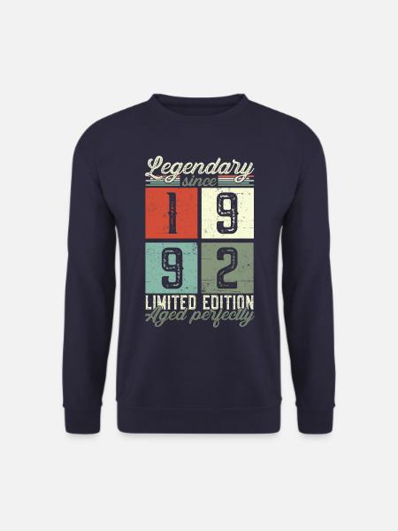 Legendär seit 1992 30. Geburtstag Geschenk Herren - Unisex Pullover - Navy